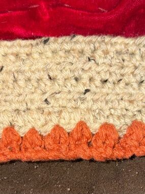 Handmade Cream and Orange Crochet glasses/sunglasses case - Women's Accessory